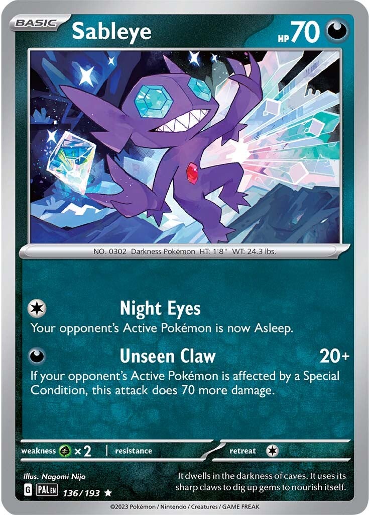 Sableye (136/193) [Scarlet & Violet: Paldea Evolved] | Jomio and Rueliete's Cards and Comics