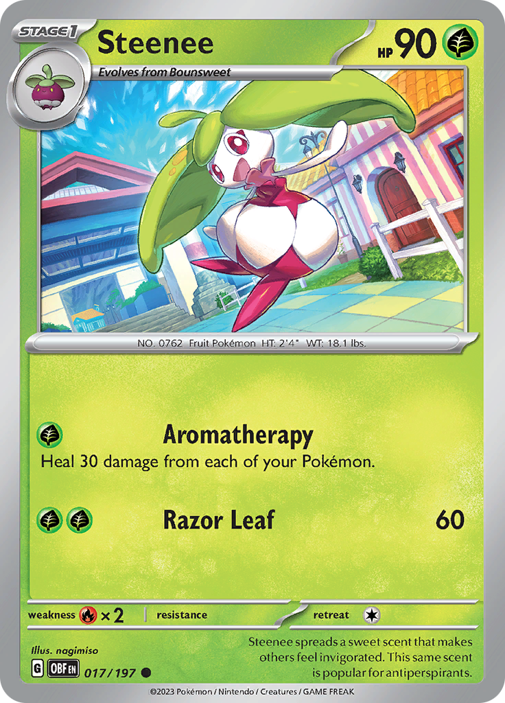 Steenee (017/197) [Scarlet & Violet: Obsidian Flames] | Jomio and Rueliete's Cards and Comics