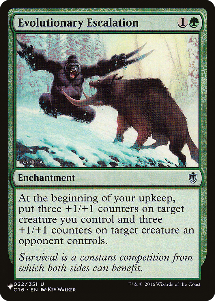 Evolutionary Escalation [The List] | Jomio and Rueliete's Cards and Comics
