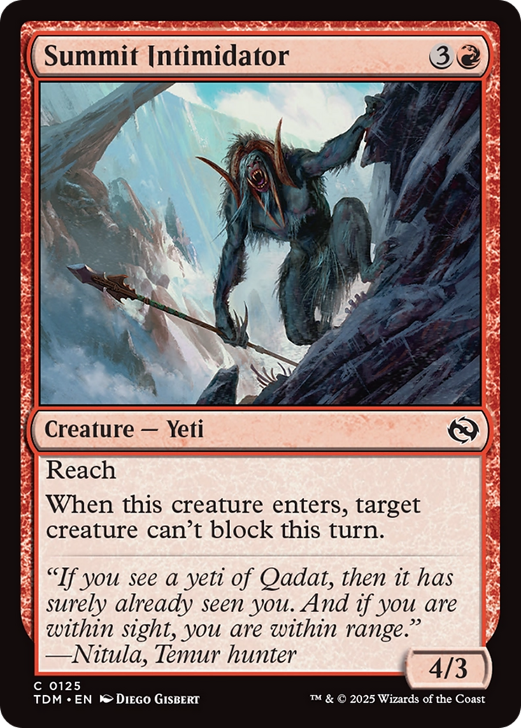 Summit Intimidator [Tarkir: Dragonstorm] | Jomio and Rueliete's Cards and Comics