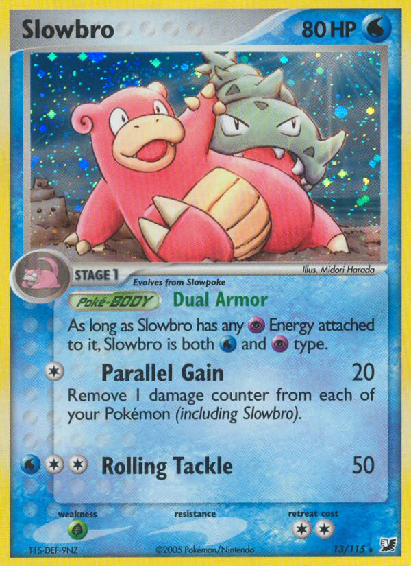 Slowbro (13/115) [EX: Unseen Forces] | Jomio and Rueliete's Cards and Comics