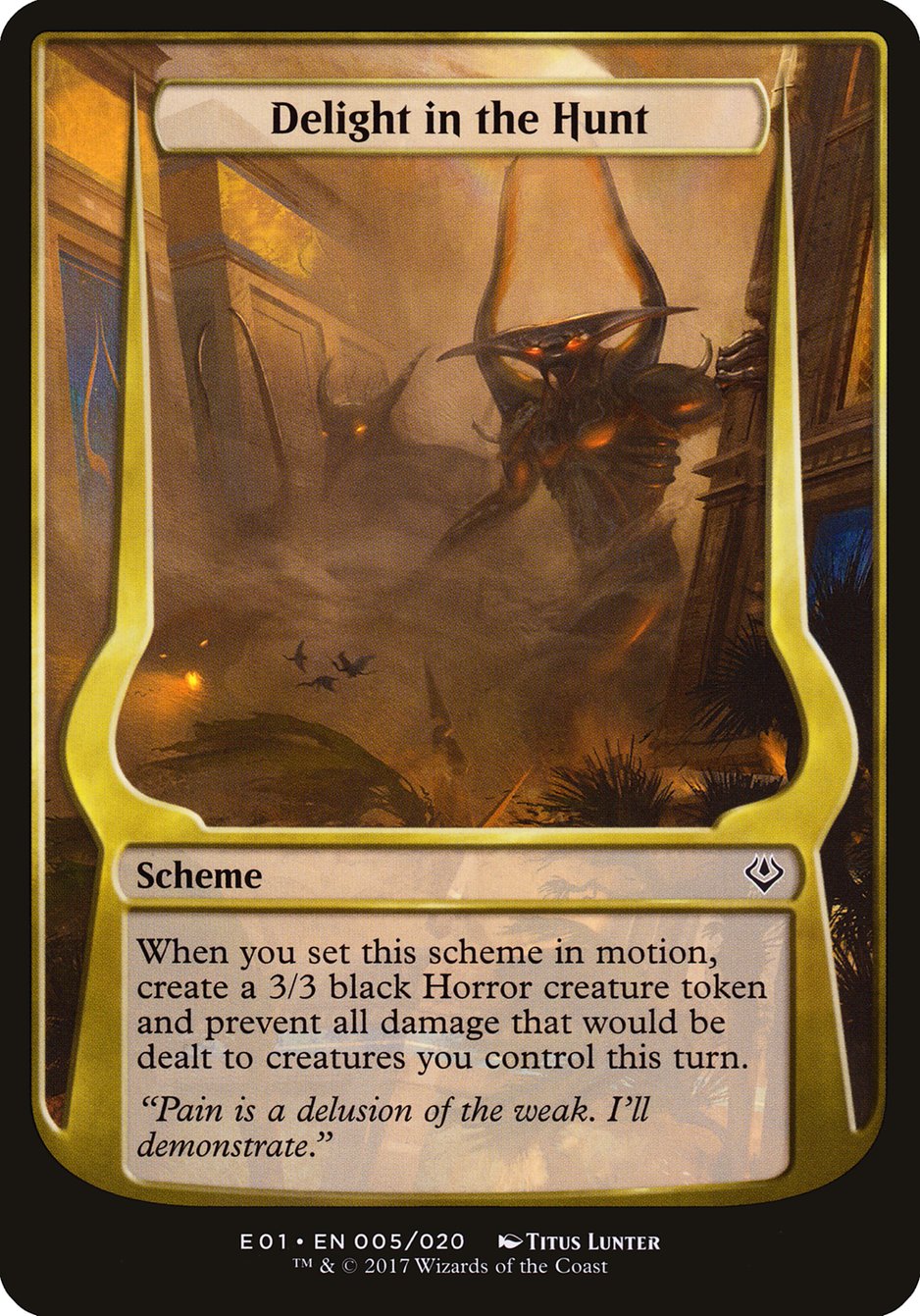 Delight in the Hunt (Schemes) [Archenemy: Nicol Bolas Schemes] | Jomio and Rueliete's Cards and Comics