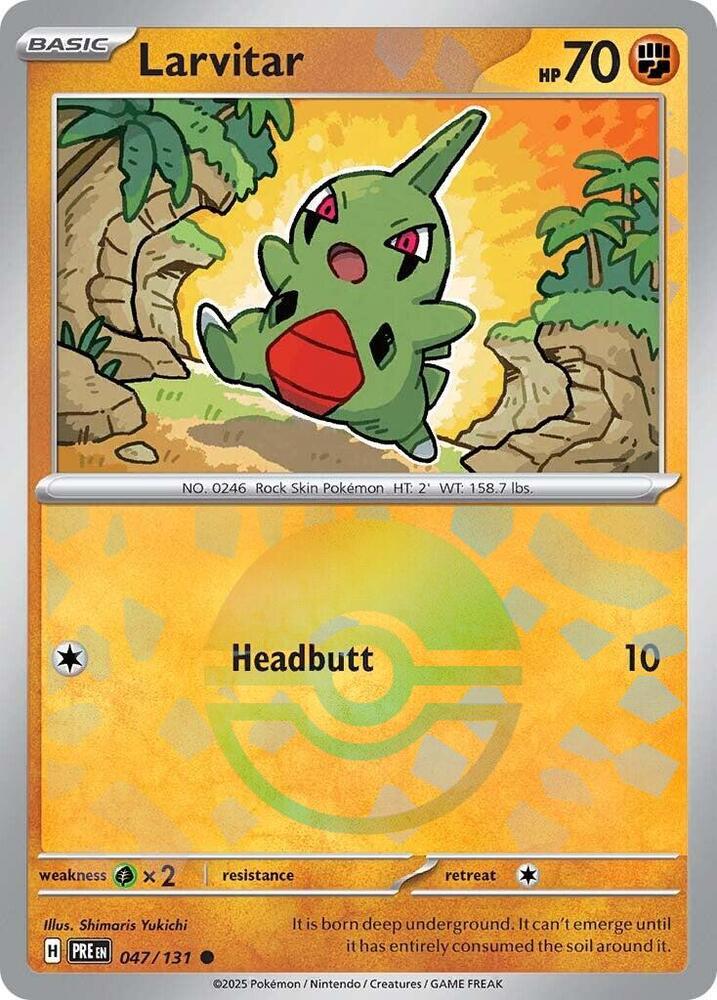 Larvitar (047/131) (Poke Ball Pattern) [Scarlet & Violet: Prismatic Evolutions] | Jomio and Rueliete's Cards and Comics
