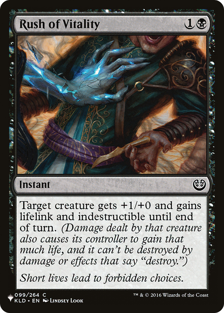 Rush of Vitality [The List] | Jomio and Rueliete's Cards and Comics