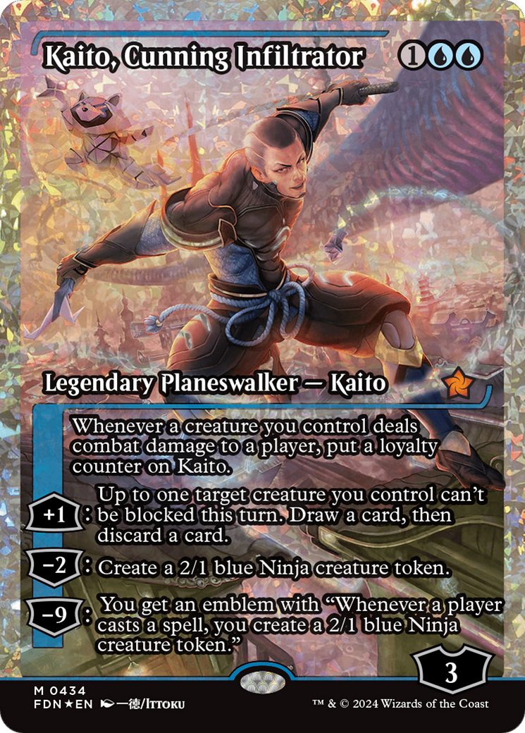 Kaito, Cunning Infiltrator (Showcase) (Frature Foil) [Foundations] | Jomio and Rueliete's Cards and Comics