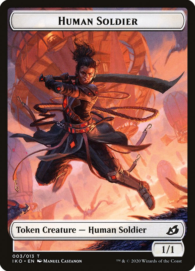 Cat Bird // Human Soldier (003) Double-Sided Token [Ikoria: Lair of Behemoths Tokens] | Jomio and Rueliete's Cards and Comics