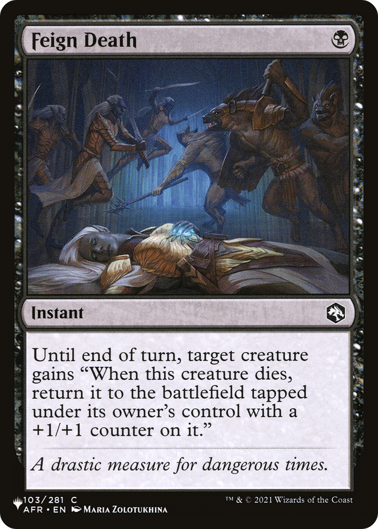 Feign Death [The List] | Jomio and Rueliete's Cards and Comics