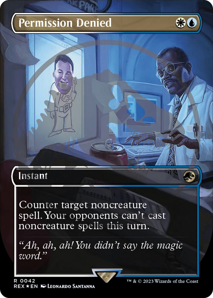 Permission Denied (Emblem) (Borderless) [Jurassic World Collection Tokens] | Jomio and Rueliete's Cards and Comics