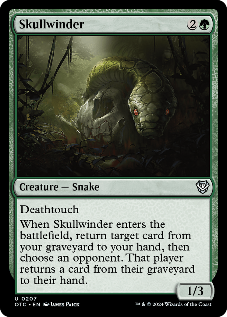 Skullwinder [Outlaws of Thunder Junction Commander] | Jomio and Rueliete's Cards and Comics