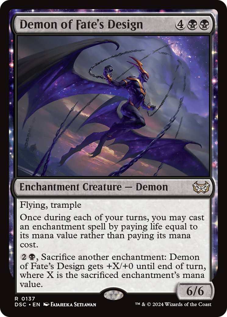 Demon of Fate's Design [Duskmourn: House of Horror Commander] | Jomio and Rueliete's Cards and Comics