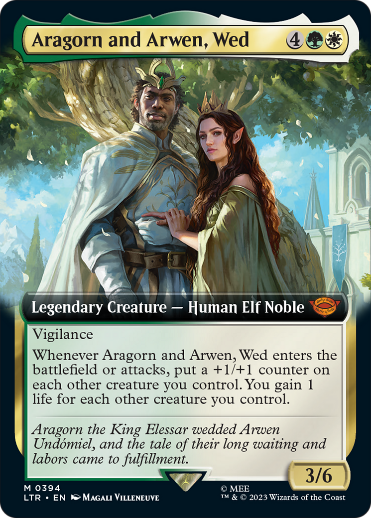 Aragorn and Arwen, Wed (Extended Art) [The Lord of the Rings: Tales of Middle-Earth] | Jomio and Rueliete's Cards and Comics