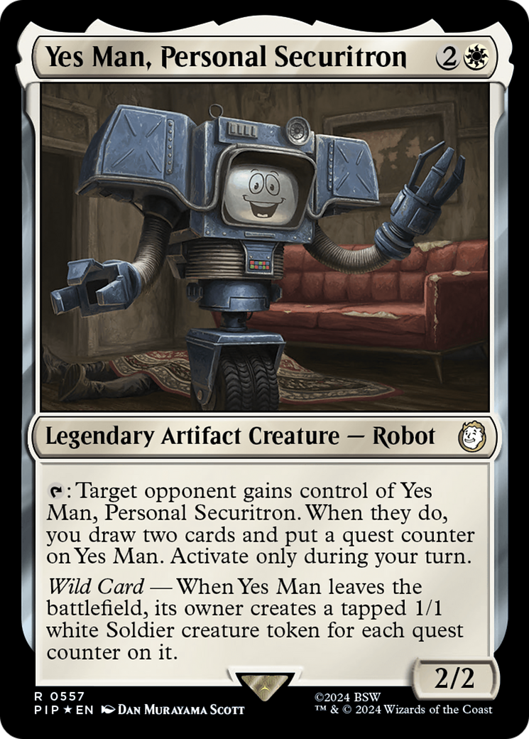 Yes Man, Personal Securitron (Surge Foil) [Fallout] | Jomio and Rueliete's Cards and Comics