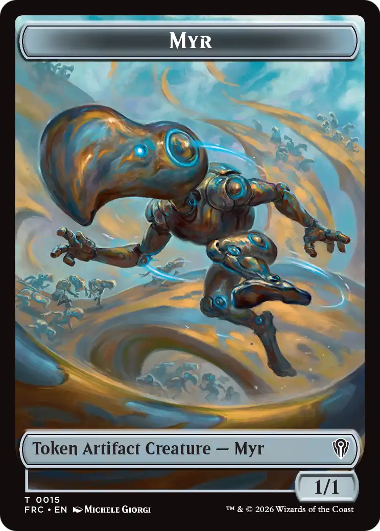 Gingerbrute // Myr Double-Sided Token [Reality Fracture Commander Tokens] | Jomio and Rueliete's Cards and Comics