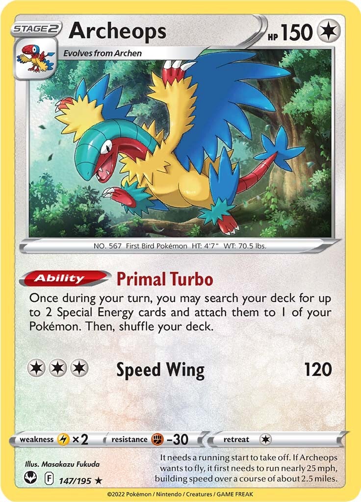 Archeops (147/195) (Theme Deck Exclusive) [Sword & Shield: Silver Tempest] | Jomio and Rueliete's Cards and Comics