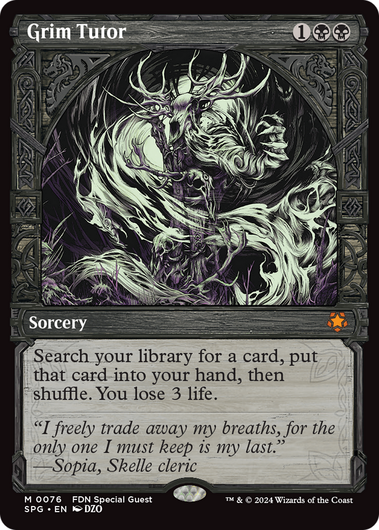 Grim Tutor (Showcase) [Foundations Special Guests] | Jomio and Rueliete's Cards and Comics