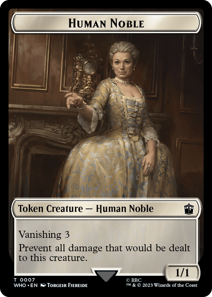 Human Noble // Alien Salamander Double-Sided Token [Doctor Who Tokens] | Jomio and Rueliete's Cards and Comics