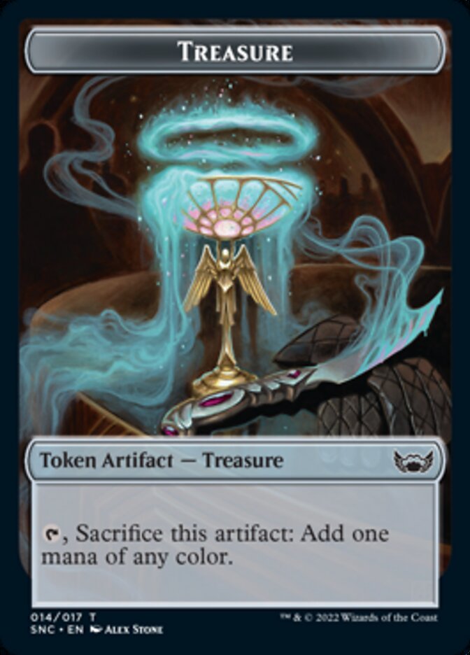 Treasure (014) // Spirit Double-Sided Token [Streets of New Capenna Tokens] | Jomio and Rueliete's Cards and Comics