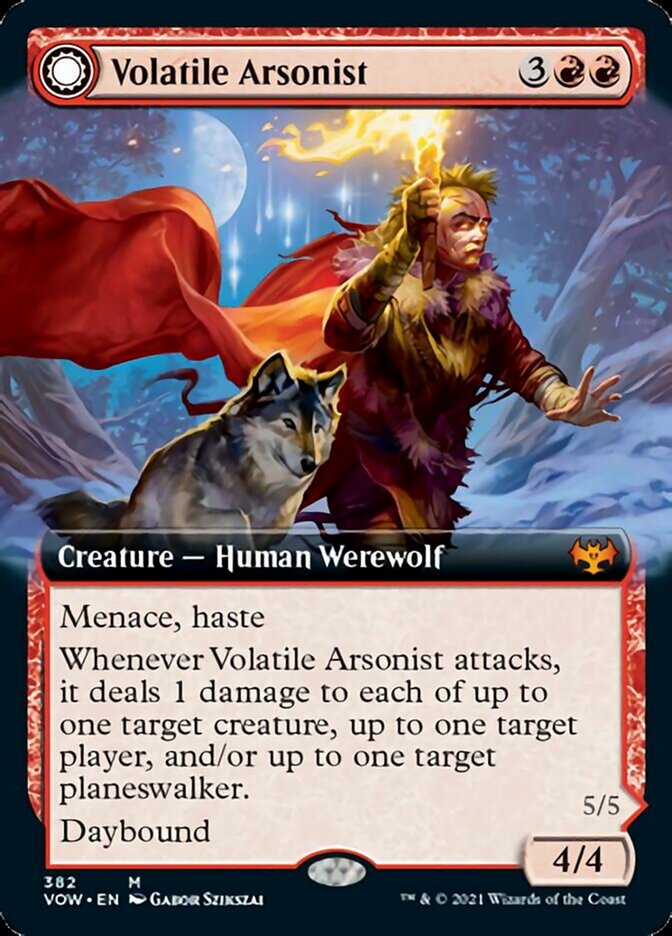 Volatile Arsonist // Dire-Strain Anarchist (Extended Art) [Innistrad: Crimson Vow] | Jomio and Rueliete's Cards and Comics