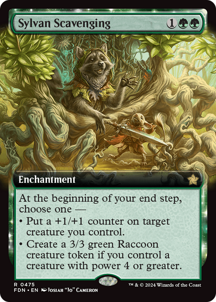 Sylvan Scavenging (Extended Art) [Foundations] | Jomio and Rueliete's Cards and Comics