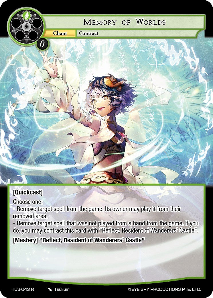 Memory of Worlds // Recorder of Worlds (TUS-043 JR) [The Underworld of Secrets] | Jomio and Rueliete's Cards and Comics