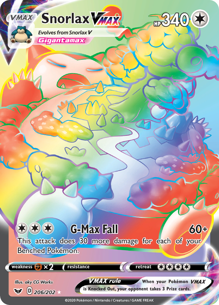 Snorlax VMAX (206/202) [Sword & Shield: Base Set] | Jomio and Rueliete's Cards and Comics
