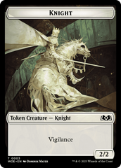Knight // Food (0010) Double-Sided Token [Wilds of Eldraine Tokens] | Jomio and Rueliete's Cards and Comics