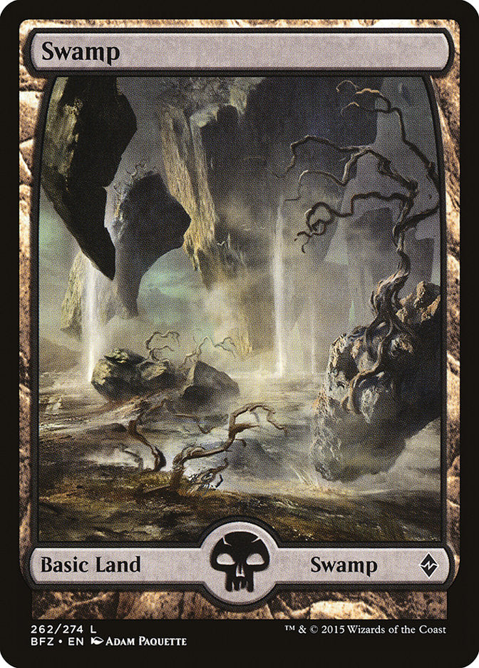 Swamp (262) (Full Art) [Battle for Zendikar] | Jomio and Rueliete's Cards and Comics