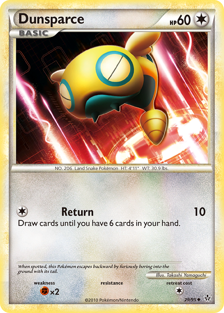 Dunsparce (29/95) [HeartGold & SoulSilver: Unleashed] | Jomio and Rueliete's Cards and Comics