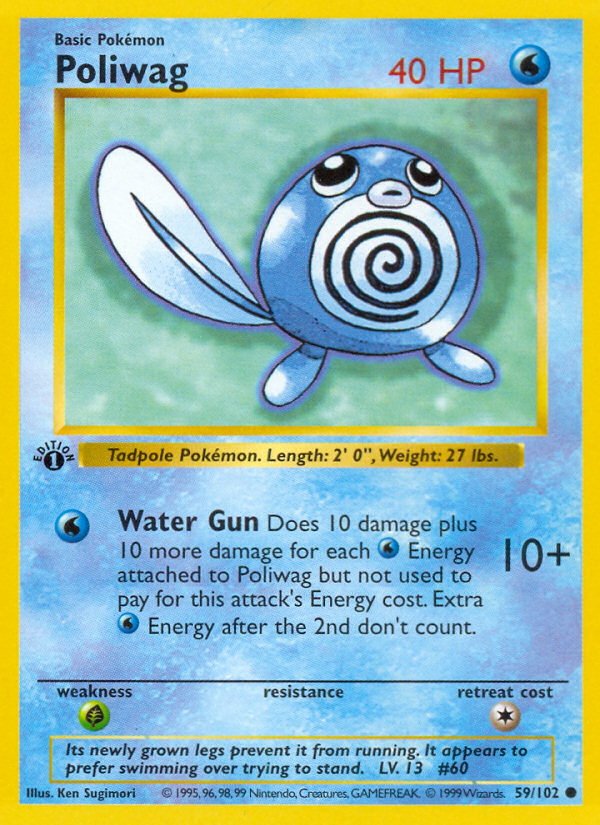 Poliwag (59/102) (Shadowless) [Base Set 1st Edition] | Jomio and Rueliete's Cards and Comics