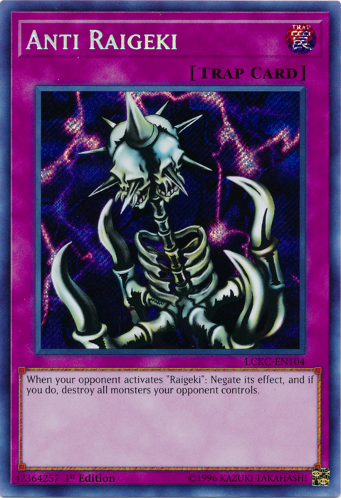 Anti Raigeki [LCKC-EN104] Secret Rare | Jomio and Rueliete's Cards and Comics