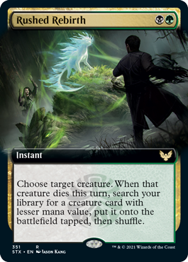 Rushed Rebirth (Extended Art) [Strixhaven: School of Mages] | Jomio and Rueliete's Cards and Comics