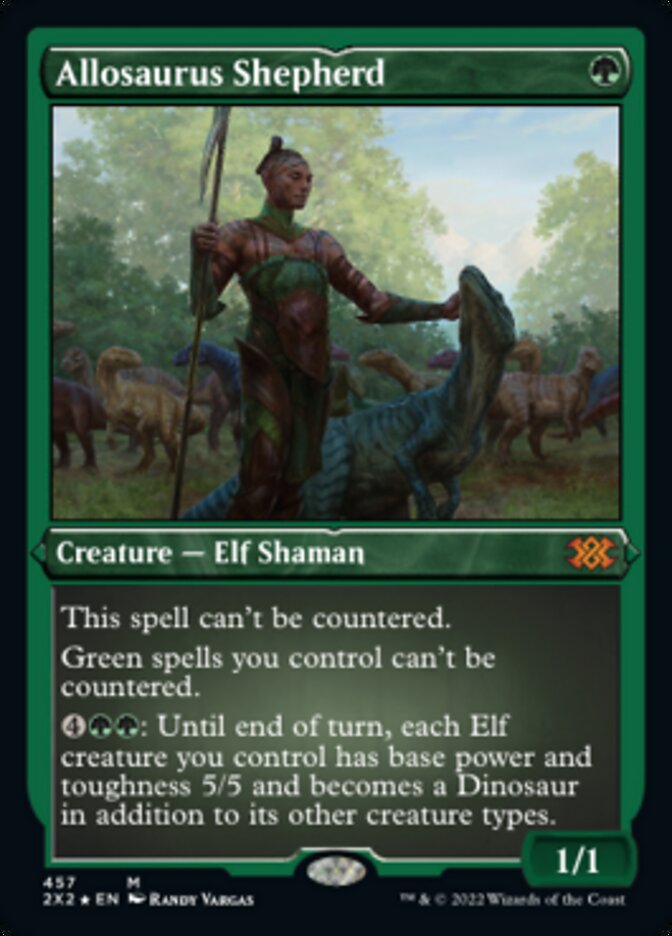 Allosaurus Shepherd (Foil Etched) [Double Masters 2022] | Jomio and Rueliete's Cards and Comics