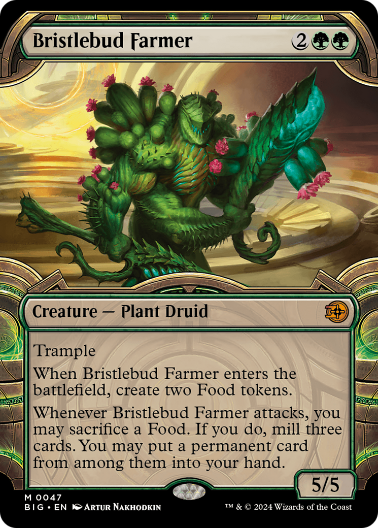 Bristlebud Farmer (Showcase) [Outlaws of Thunder Junction: The Big Score] | Jomio and Rueliete's Cards and Comics