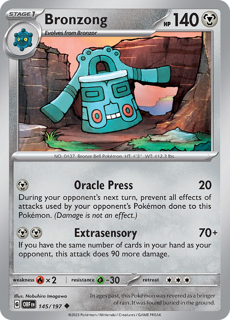 Bronzong (145/197) [Scarlet & Violet: Obsidian Flames] | Jomio and Rueliete's Cards and Comics