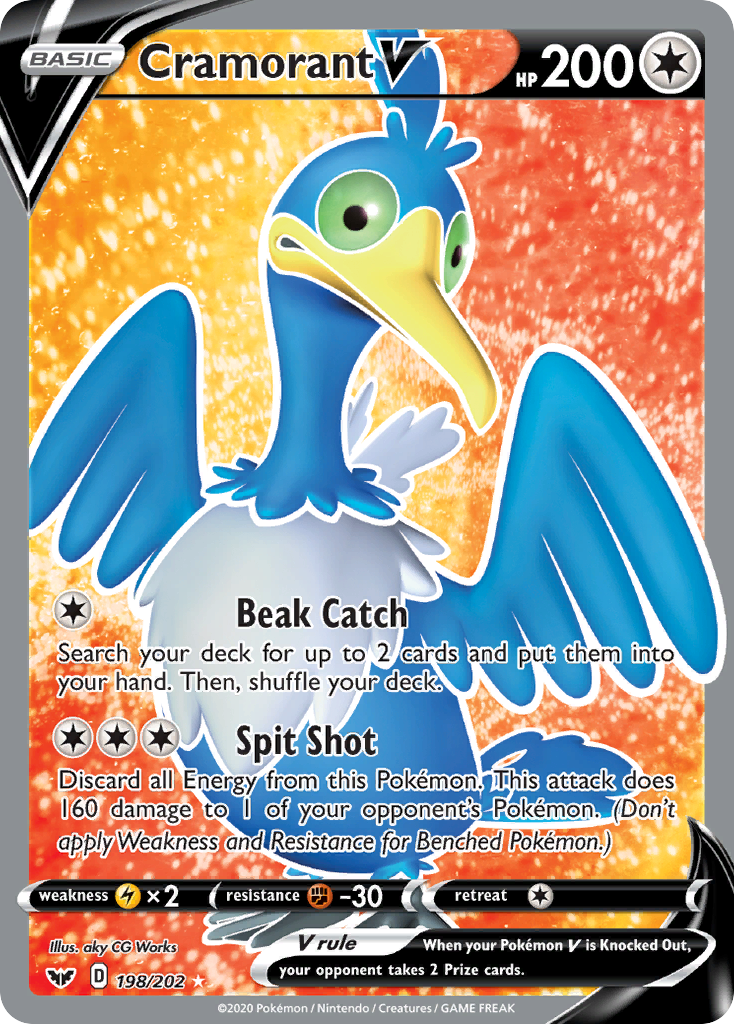 Cramorant V (198/202) [Sword & Shield: Base Set] | Jomio and Rueliete's Cards and Comics
