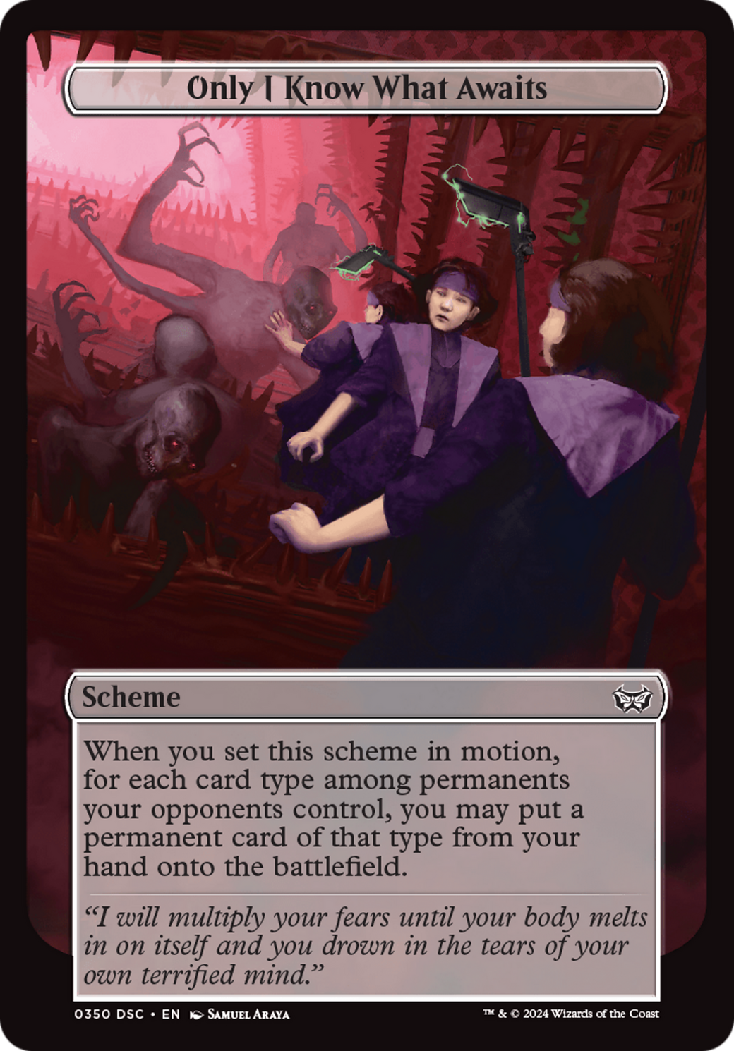 Only I Know What Awaits (Full Art) [Duskmourn: Archenemy] | Jomio and Rueliete's Cards and Comics