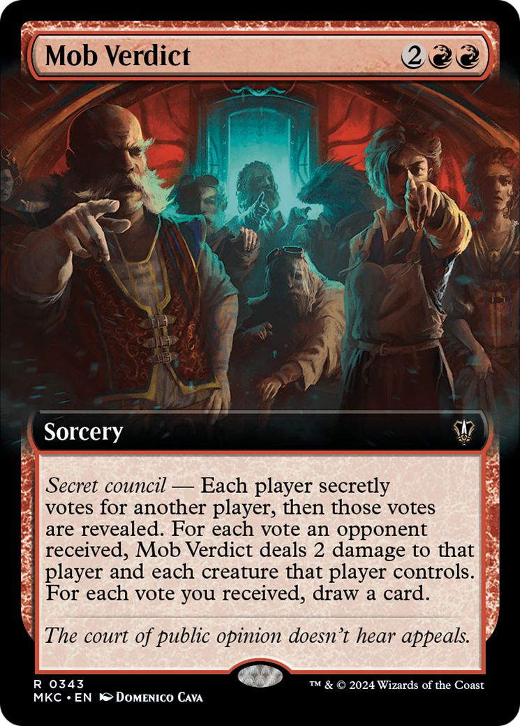 Mob Verdict (Extended Art) [Murders at Karlov Manor Commander] | Jomio and Rueliete's Cards and Comics