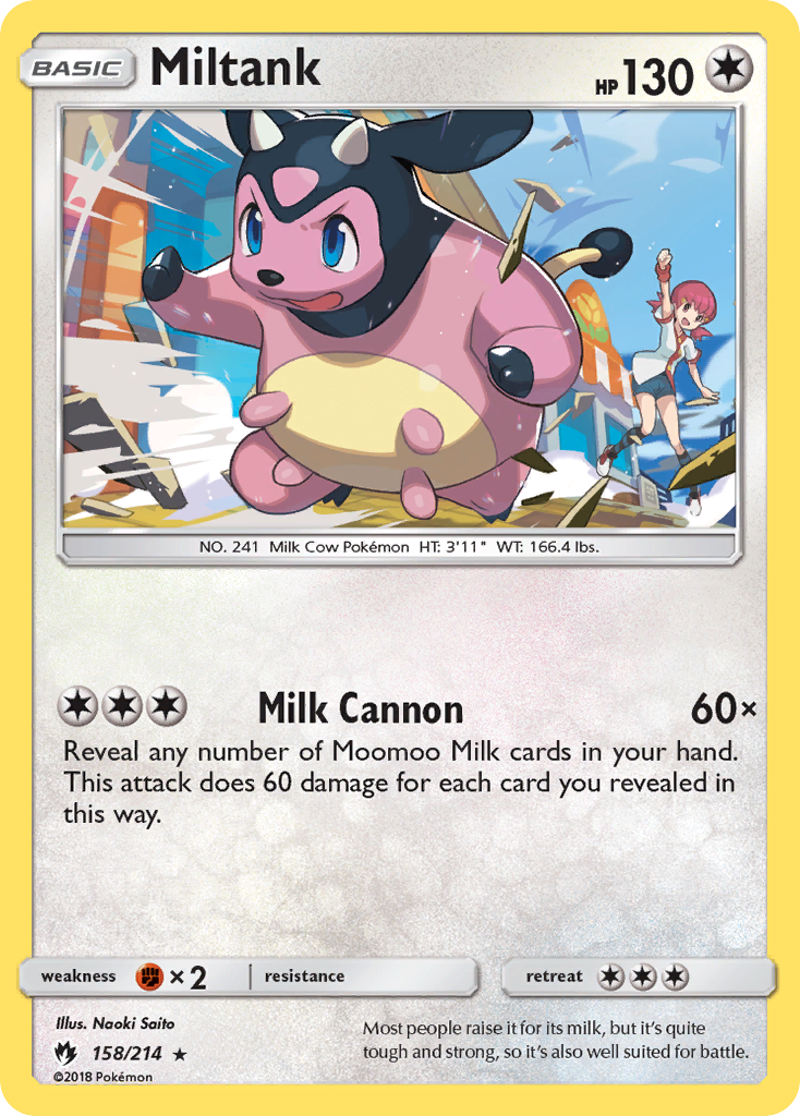 Miltank (158/214) [Sun & Moon: Lost Thunder] | Jomio and Rueliete's Cards and Comics