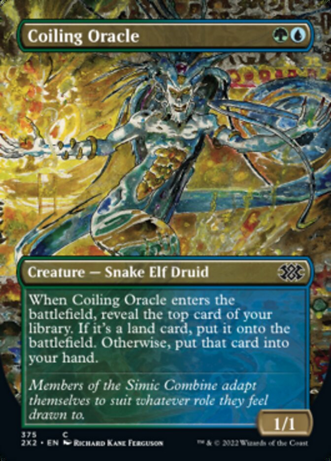 Coiling Oracle (Borderless Alternate Art) [Double Masters 2022] | Jomio and Rueliete's Cards and Comics