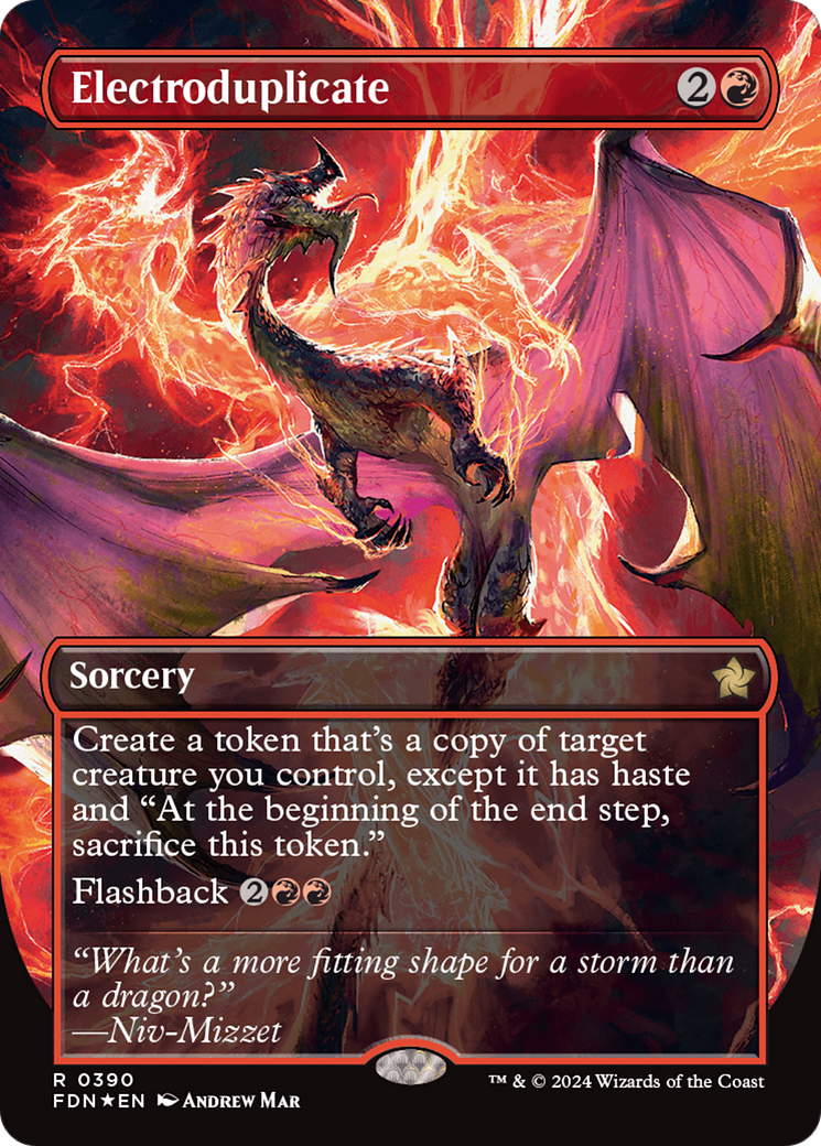 Electroduplicate (Borderless) (Mana Foil) [Foundations] | Jomio and Rueliete's Cards and Comics