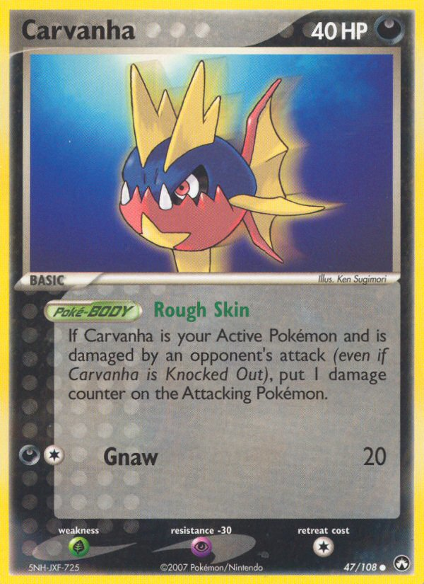 Carvanha (47/108) [EX: Power Keepers] | Jomio and Rueliete's Cards and Comics