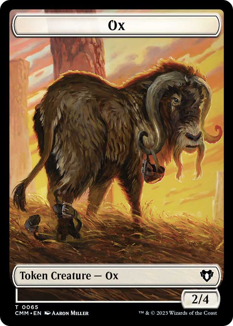 Phyrexian Golem // Ox Double-Sided Token [Commander Masters Tokens] | Jomio and Rueliete's Cards and Comics