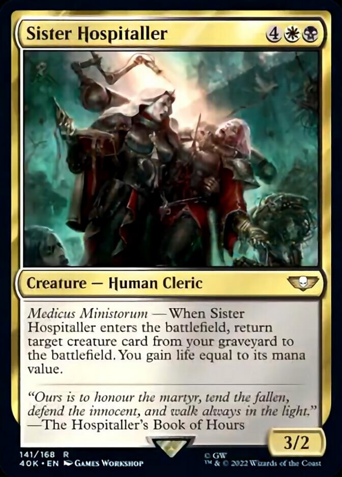 Sister Hospitaller [Warhammer 40,000] | Jomio and Rueliete's Cards and Comics