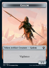 Golem (027) // Thopter Double-Sided Token [Commander 2021 Tokens] | Jomio and Rueliete's Cards and Comics