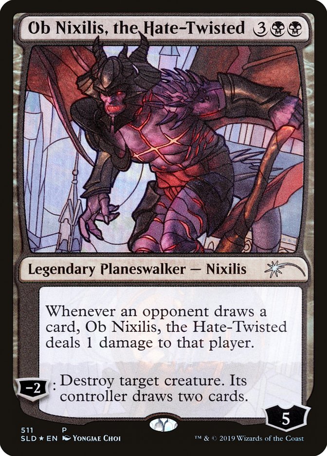 Ob Nixilis, the Hate-Twisted (Stained Glass) [Secret Lair Drop Promos] | Jomio and Rueliete's Cards and Comics