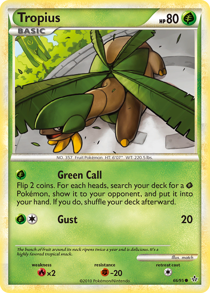 Tropius (66/95) [HeartGold & SoulSilver: Unleashed] | Jomio and Rueliete's Cards and Comics