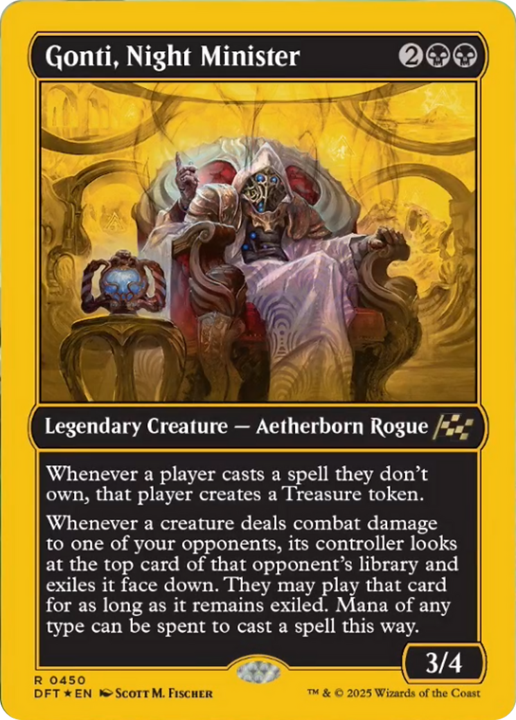 Gonti, Night Minister (First-Place Foil) [Aetherdrift] | Jomio and Rueliete's Cards and Comics