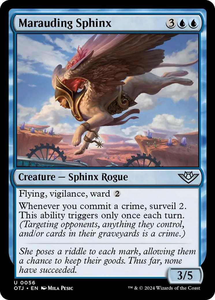 Marauding Sphinx [Outlaws of Thunder Junction] | Jomio and Rueliete's Cards and Comics