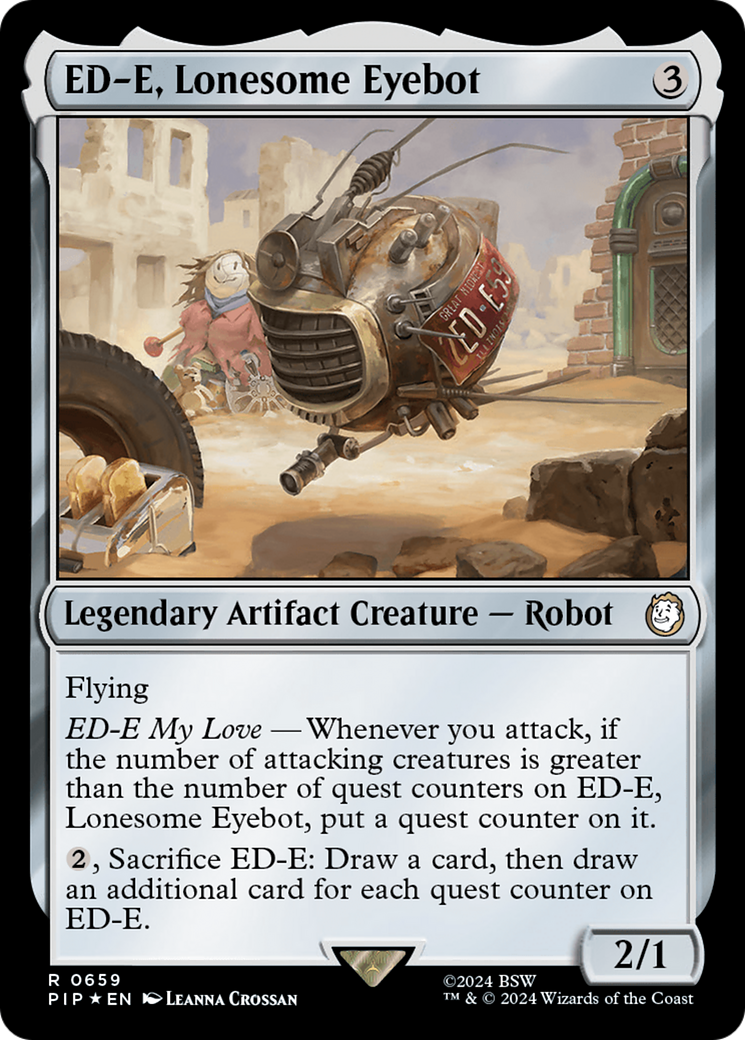 ED-E, Lonesome Eyebot (Surge Foil) [Fallout] | Jomio and Rueliete's Cards and Comics