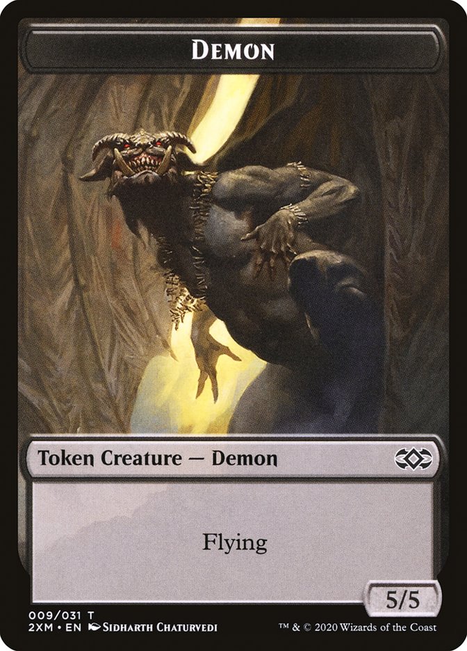 Demon Token [Double Masters Tokens] | Jomio and Rueliete's Cards and Comics